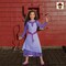 Girls Classic Disney Wish Asha Costume, Light Purple Dress Glitter Sleeves Toddler Outfit